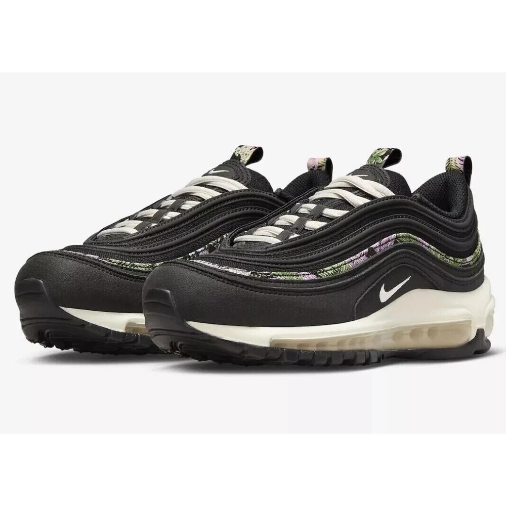 Nike Air Max 97 Next Nature Floral Tapestry Women Shoes Black Sz8.5 FN7104 010Op